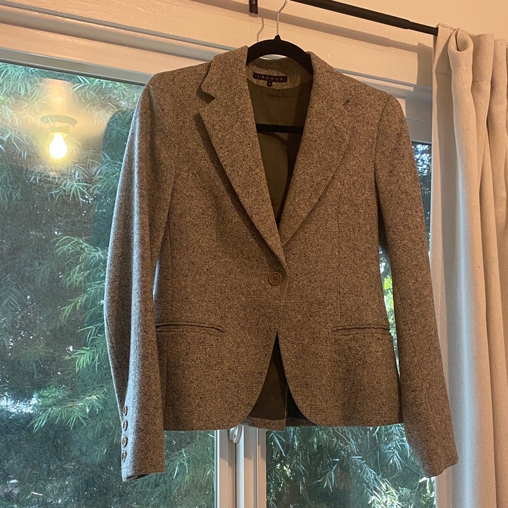 Theory Gray Wool Women's Blazer